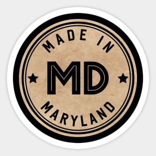 Made In Maryland MD State USA Sticker